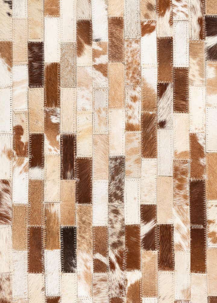 5' 2 x 8' Cowhide Leather Rug