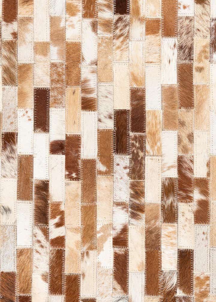 5' 2 x 8' Cowhide Leather Rug