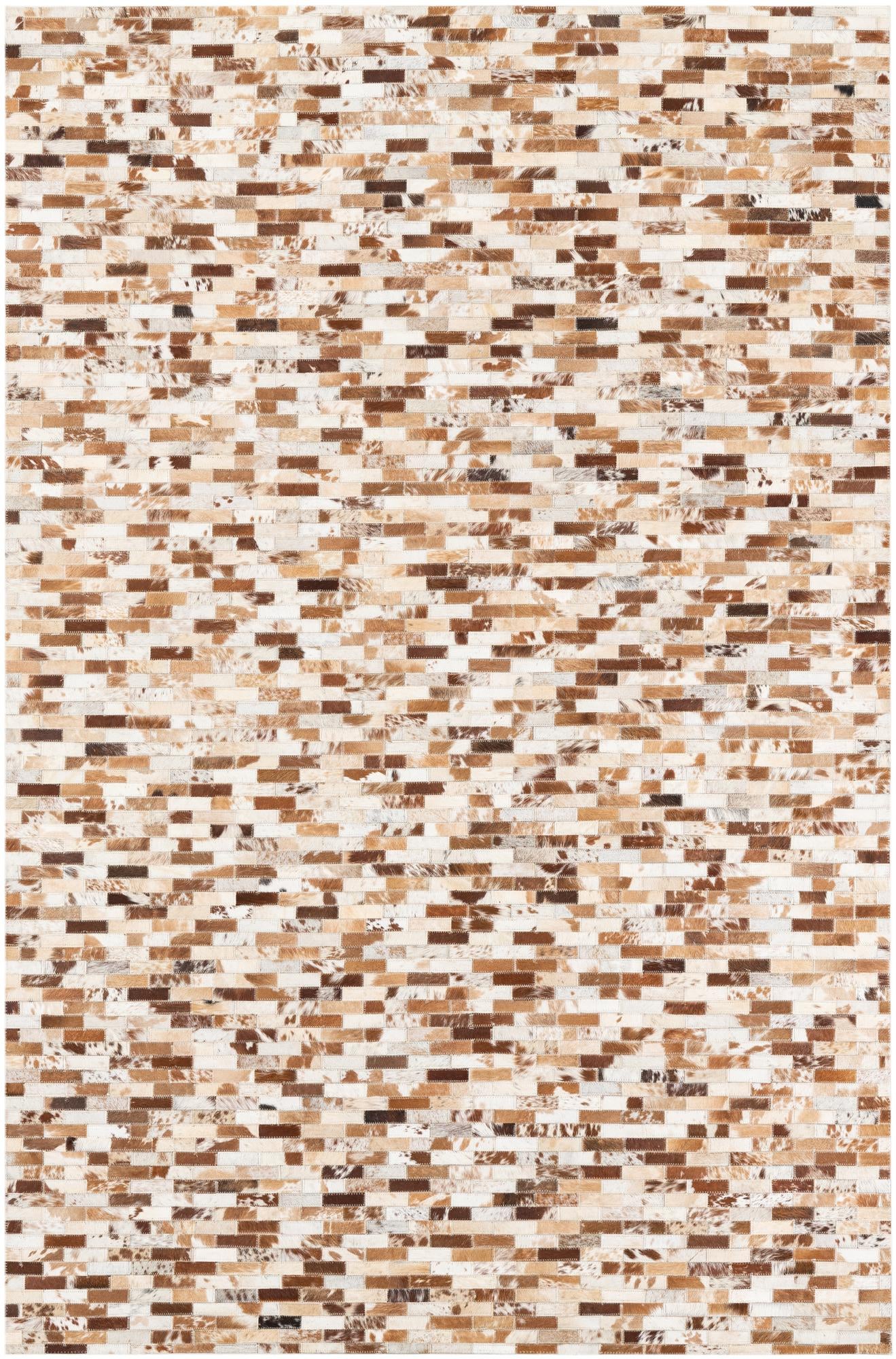 5' 2 x 8' Cowhide Leather Rug