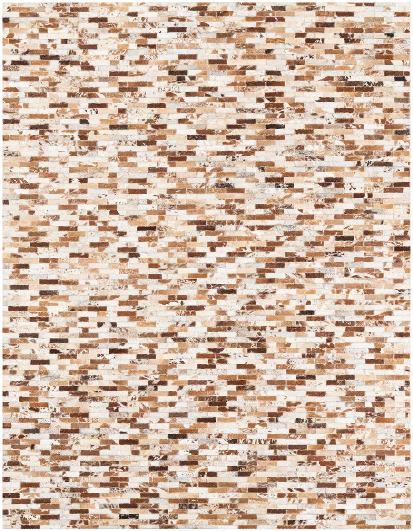 5' 2 x 8' Cowhide Leather Rug