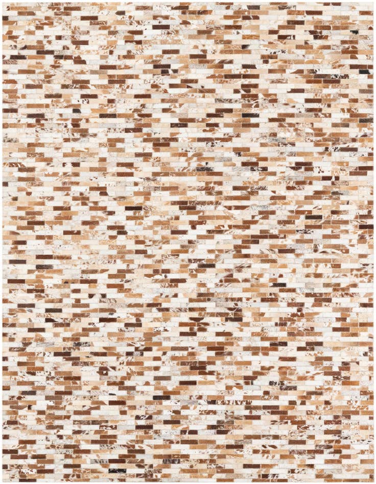 Detail image of 5' 2 x 8' Cowhide Leather Rug