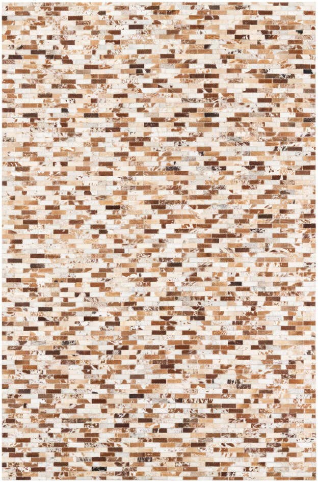 Detail image of 5' 2 x 8' Cowhide Leather Rug
