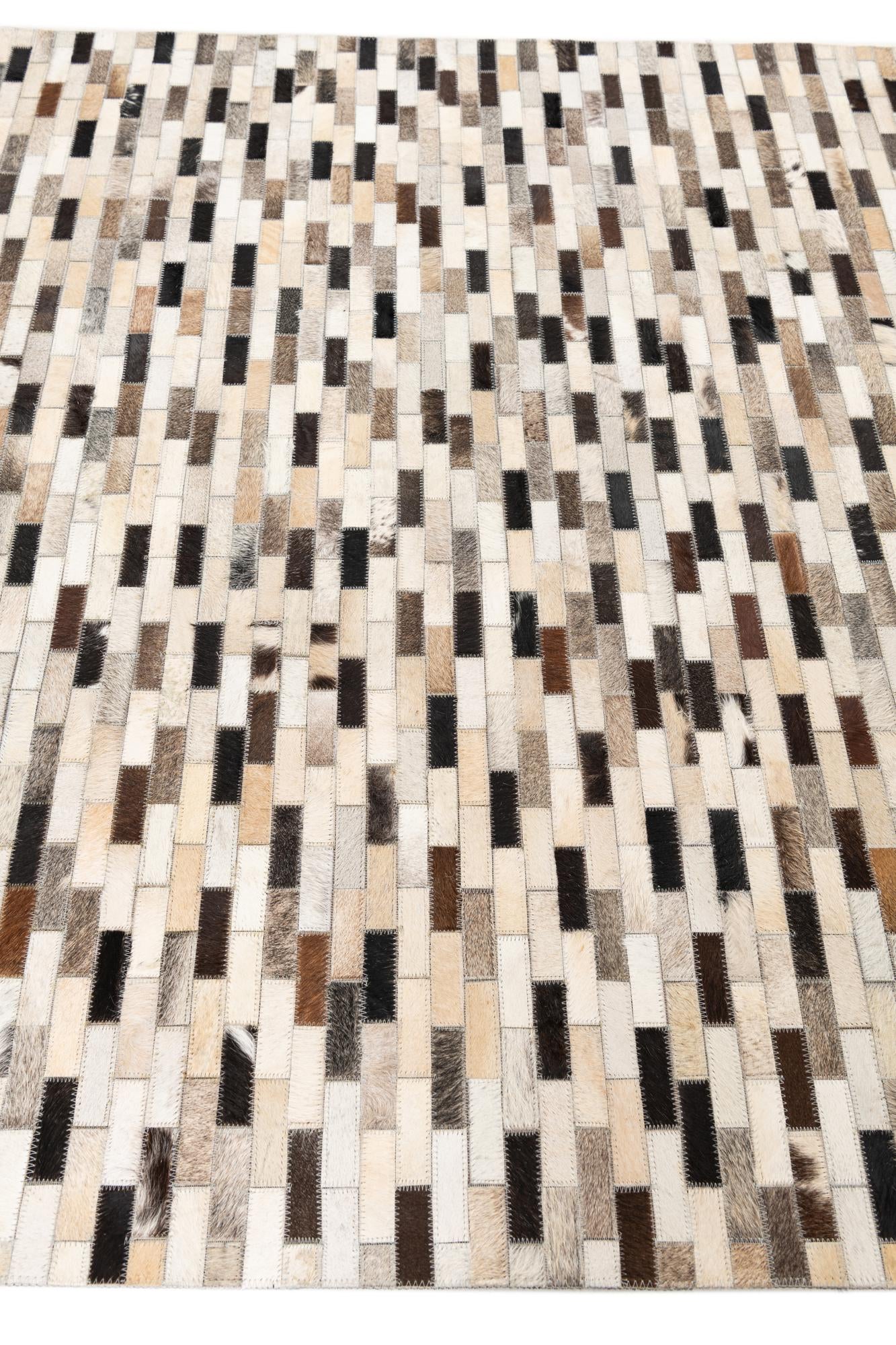 5' x 8' Cowhide Leather Rug