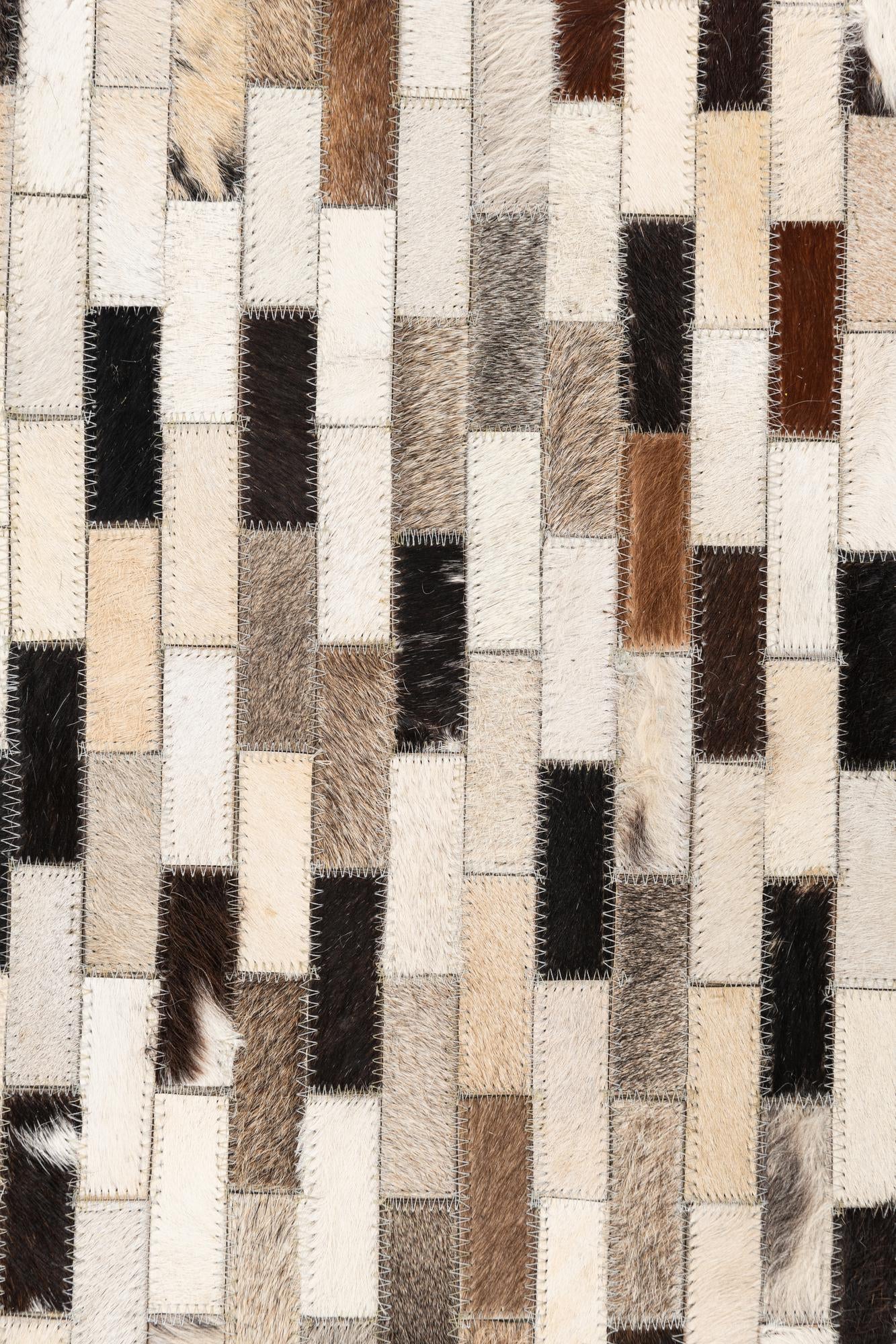 5' x 8' Cowhide Leather Rug