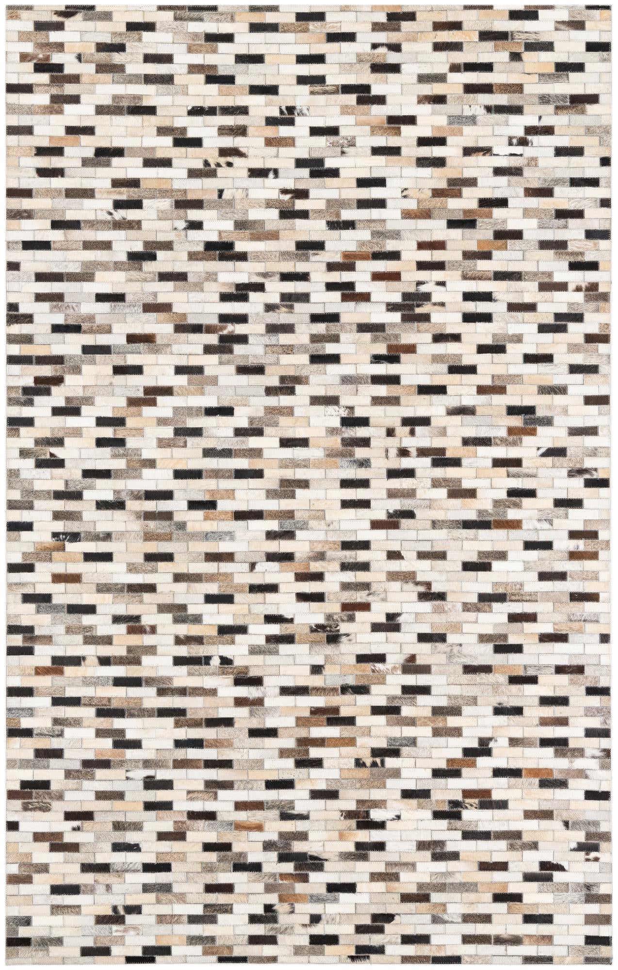 5' x 8' Cowhide Leather Rug
