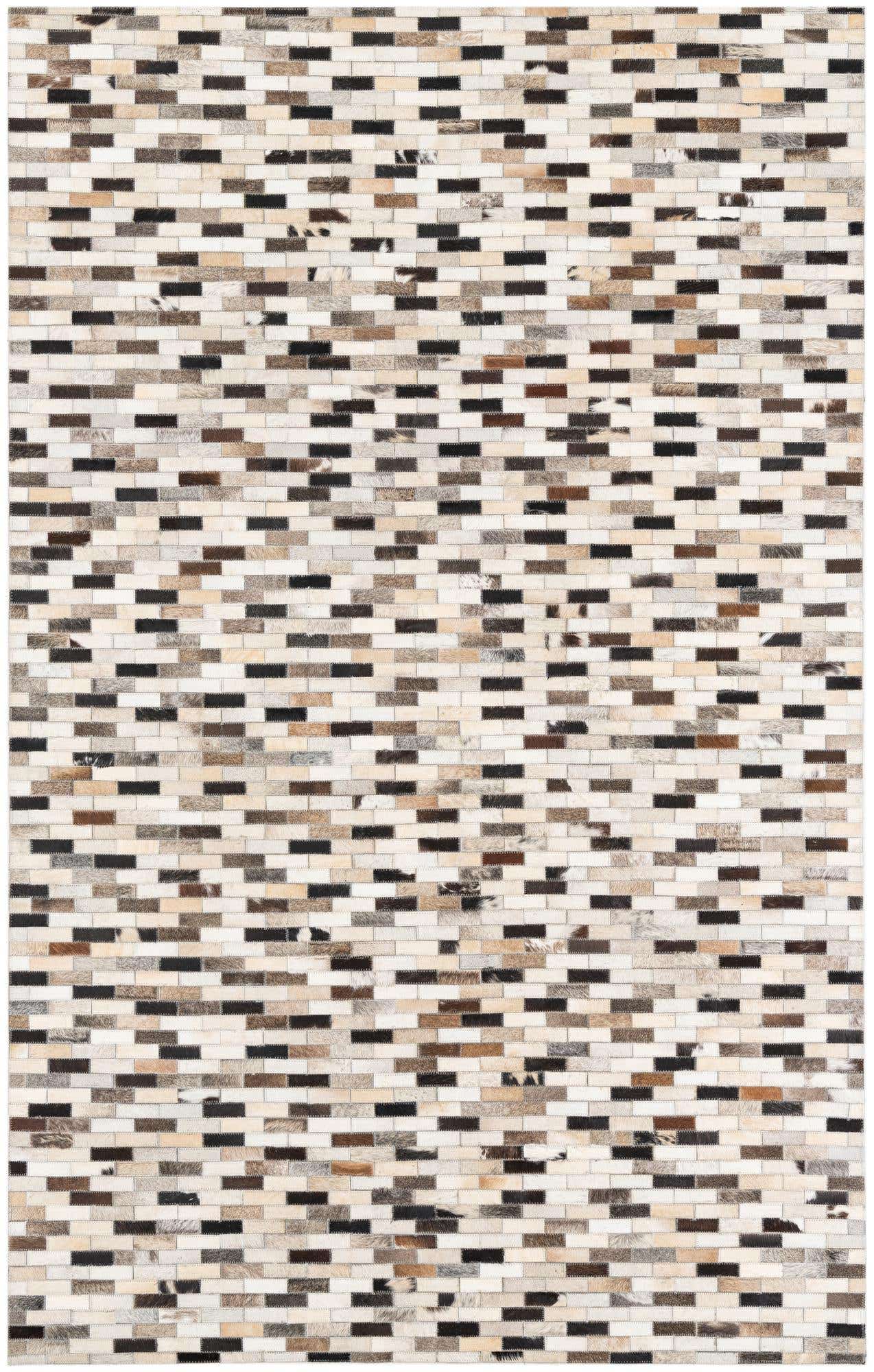 5' x 8' Cowhide Leather Rug