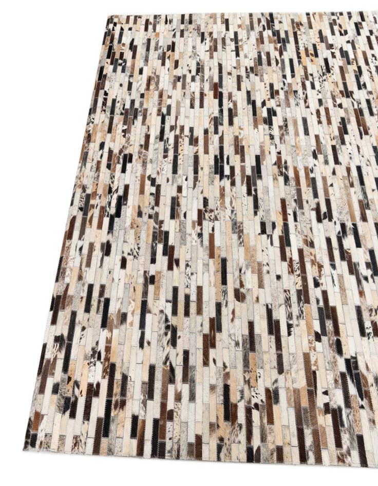Detail image of 5' x 7' 10 Cowhide Leather Rug