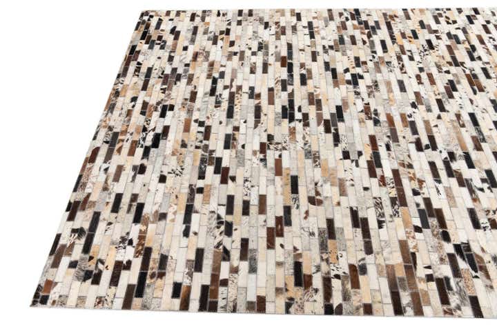 5' x 7' 10 Cowhide Leather Rug