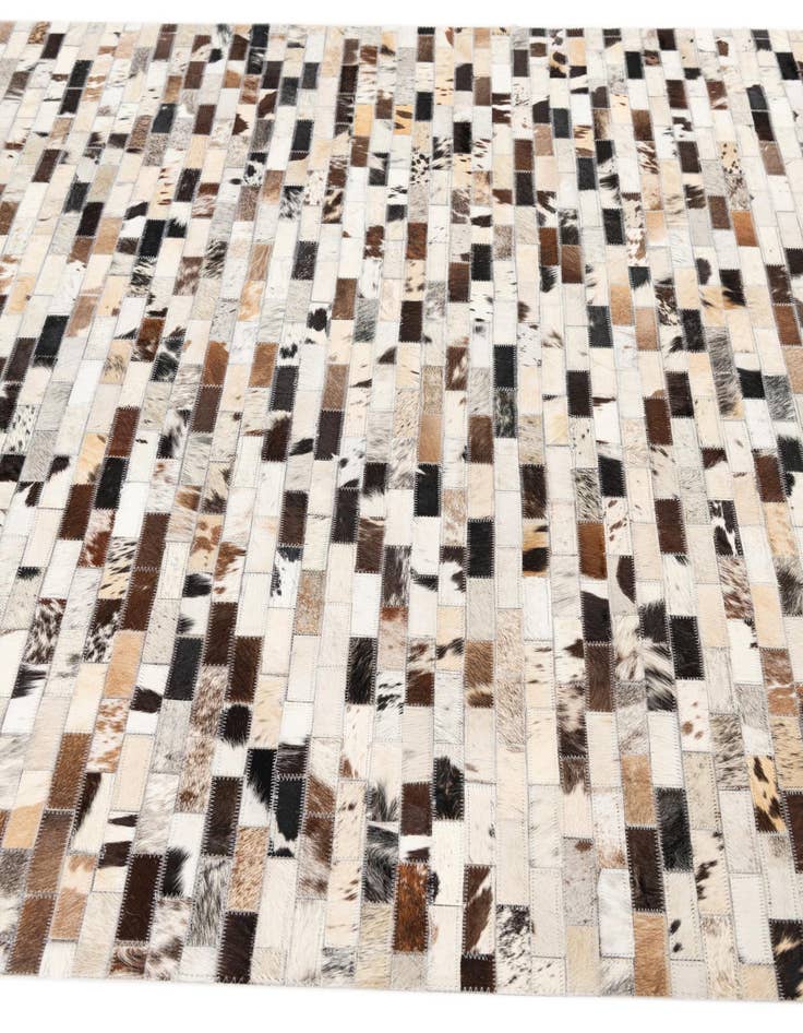 Detail image of 5' x 7' 10 Cowhide Leather Rug