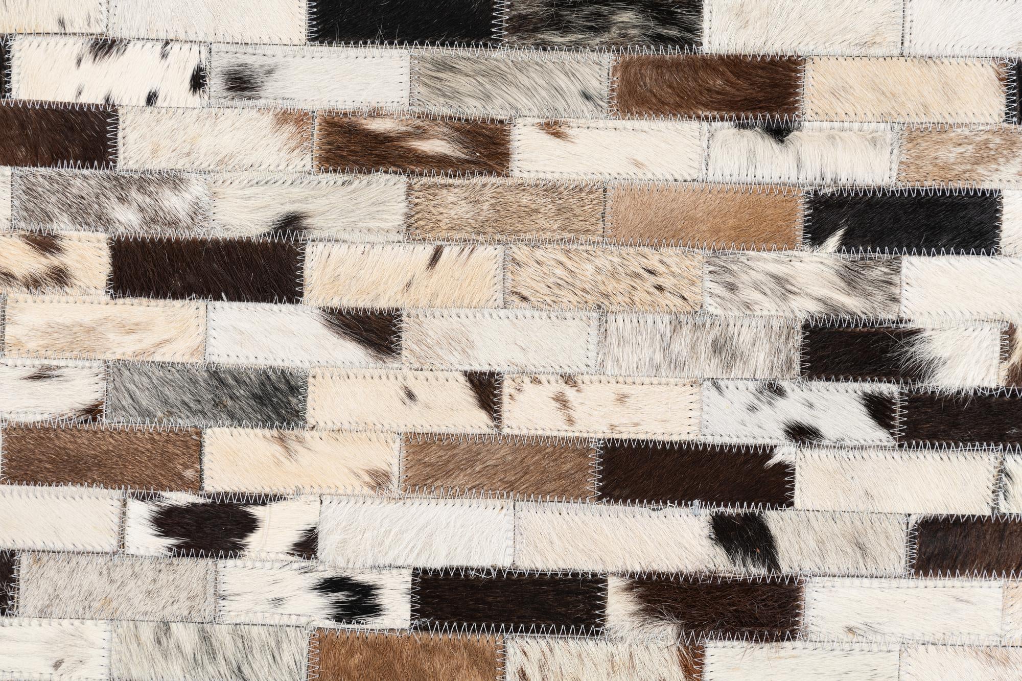 5' x 7' 10 Cowhide Leather Rug