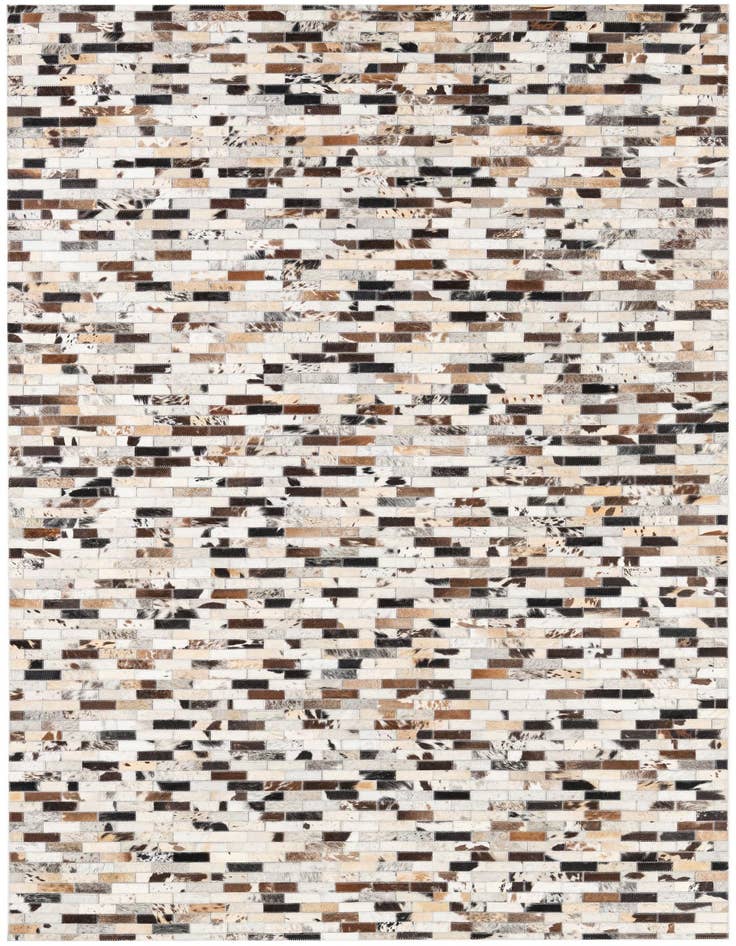 Detail image of 5' x 7' 10 Cowhide Leather Rug