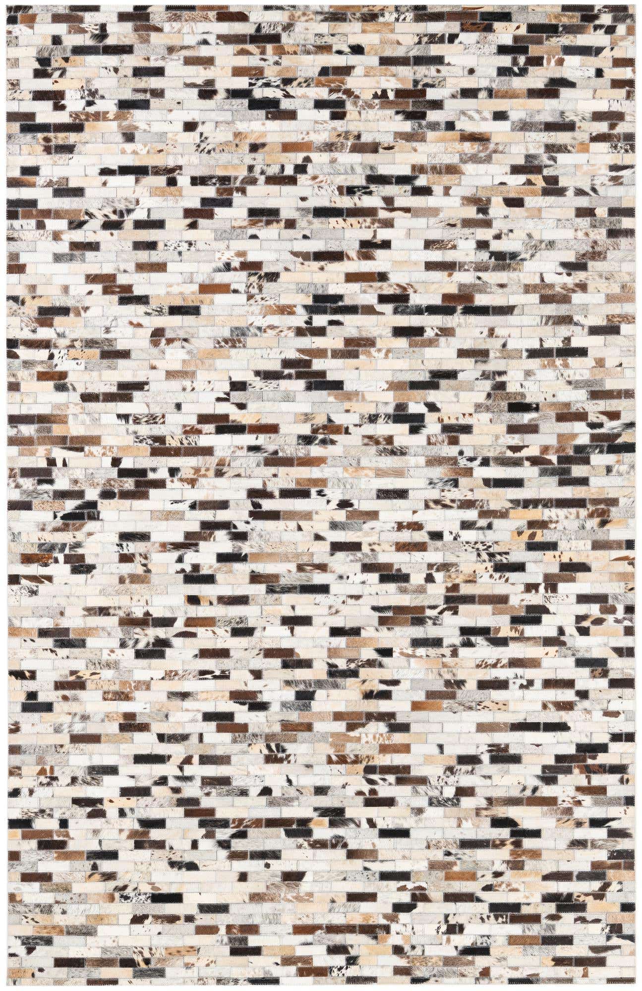 5' x 7' 10 Cowhide Leather Rug