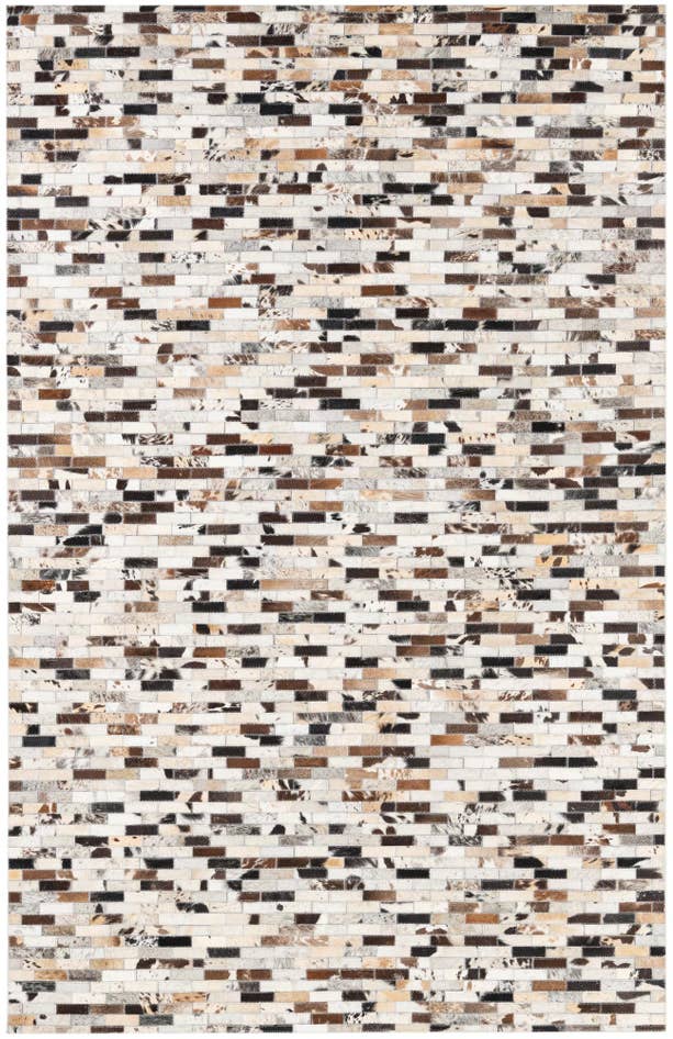 Detail image of 5' x 7' 10 Cowhide Leather Rug