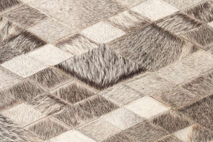 3' 10 x 6' 1 Cowhide Leather Rug