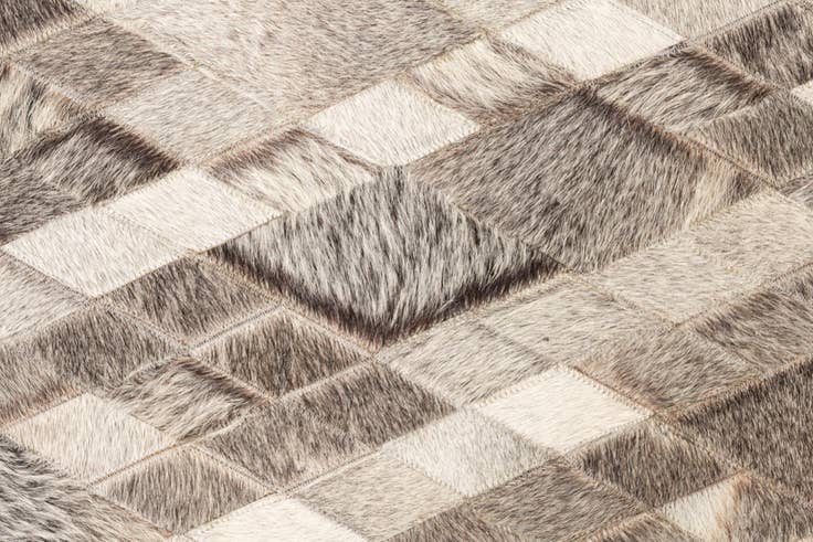 Detail image of 3' 10 x 6' 1 Cowhide Leather Rug