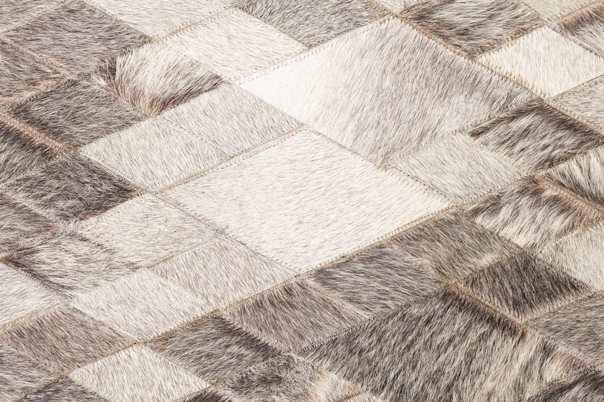 3' 10 x 6' 1 Cowhide Leather Rug