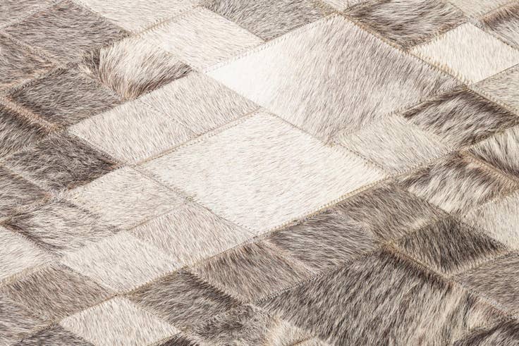 Detail image of 3' 10 x 6' 1 Cowhide Leather Rug