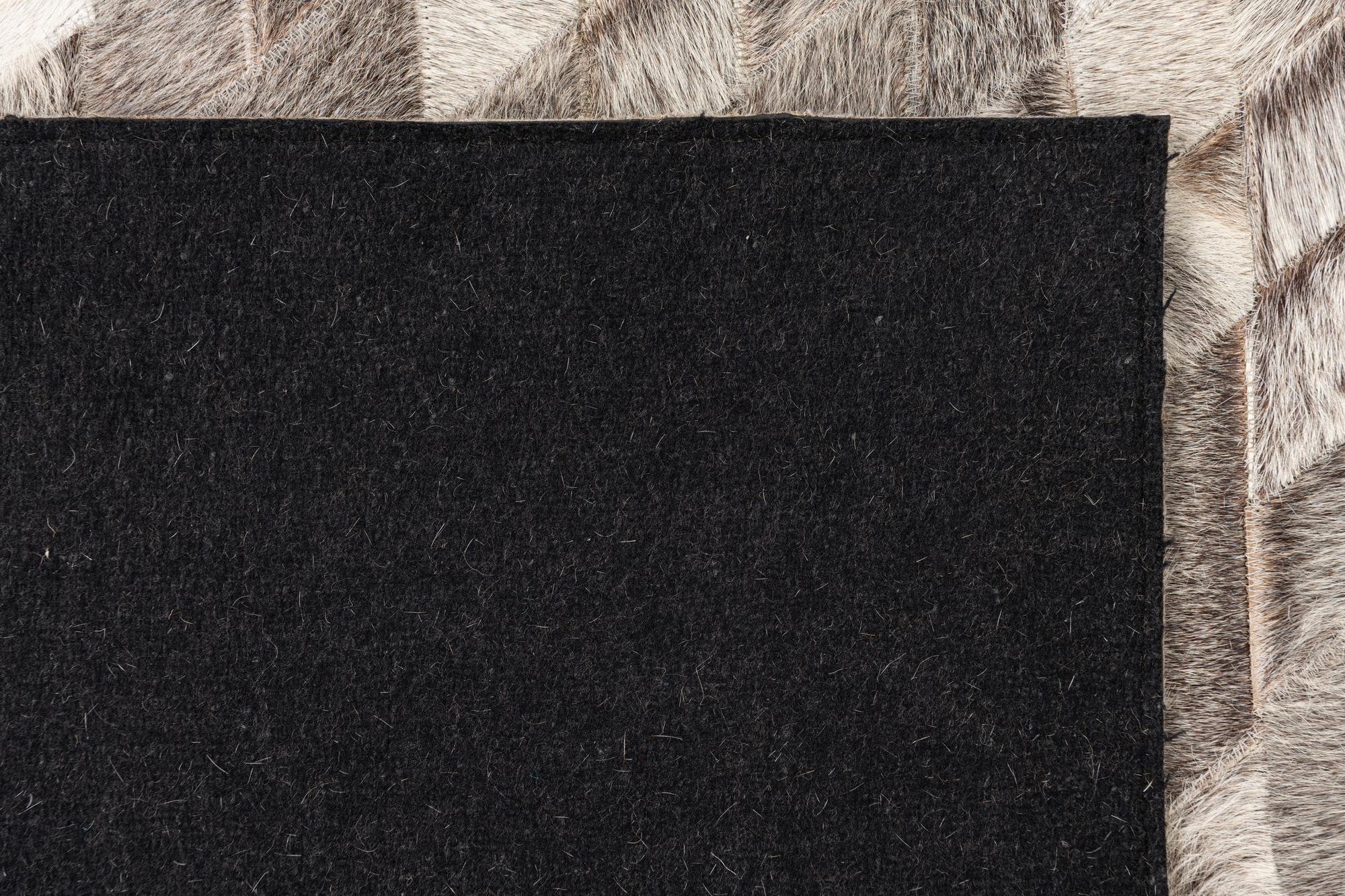 3' 10 x 6' 1 Cowhide Leather Rug