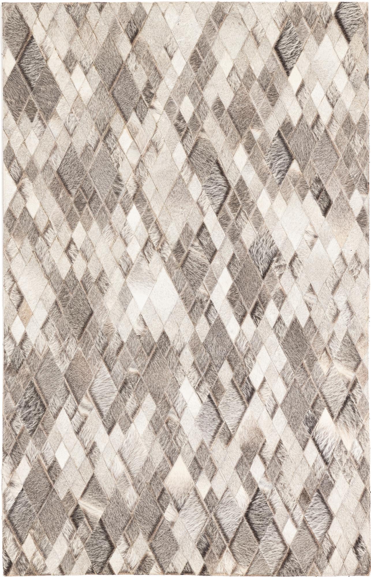 3' 10 x 6' 1 Cowhide Leather Rug