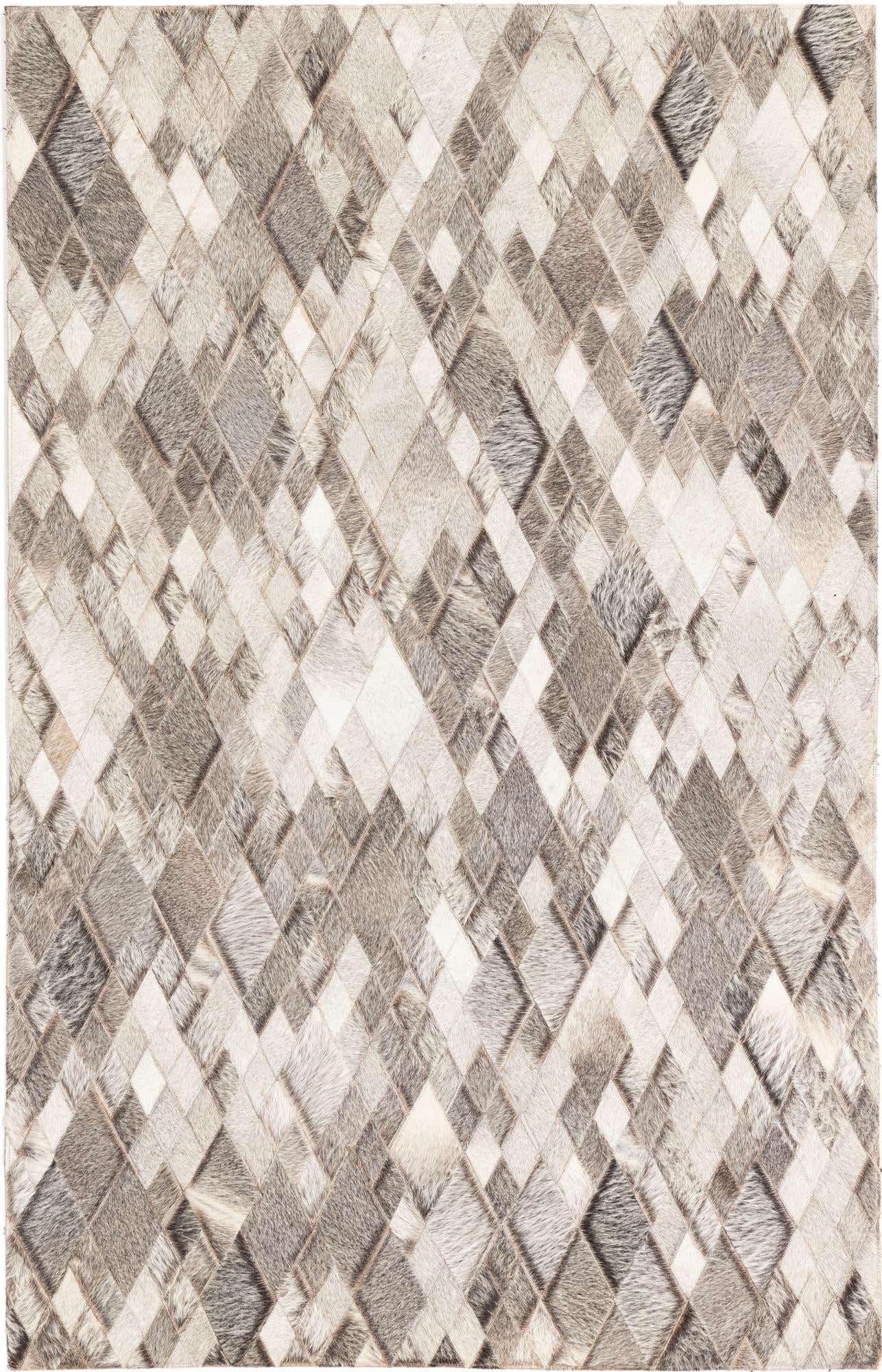 3' 10 x 6' 1 Cowhide Leather Rug