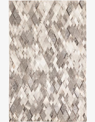 3' 10 x 6' 1 Cowhide Leather Rug