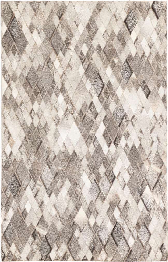 3' 10 x 6' 1 Cowhide Leather Rug