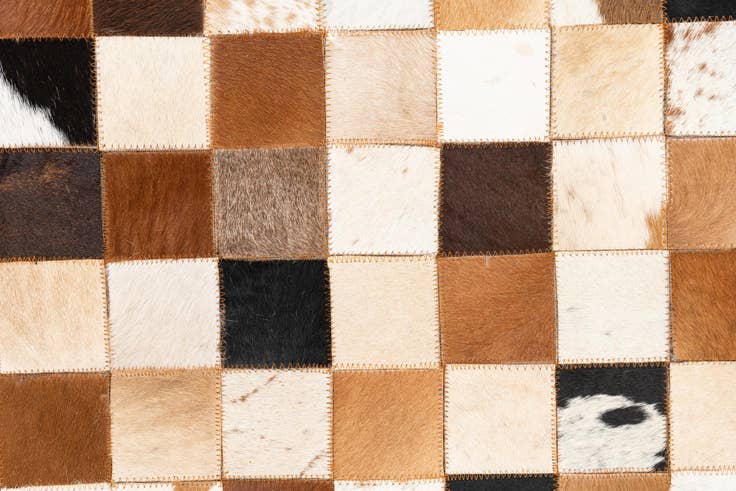 Detail image of 5' x 8' 1 Cowhide Leather Rug