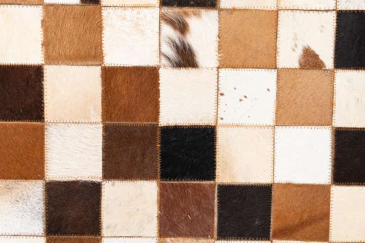 5' x 8' 1 Cowhide Leather Rug