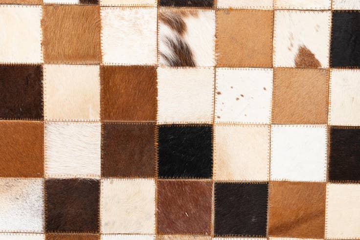 Detail image of 5' x 8' 1 Cowhide Leather Rug