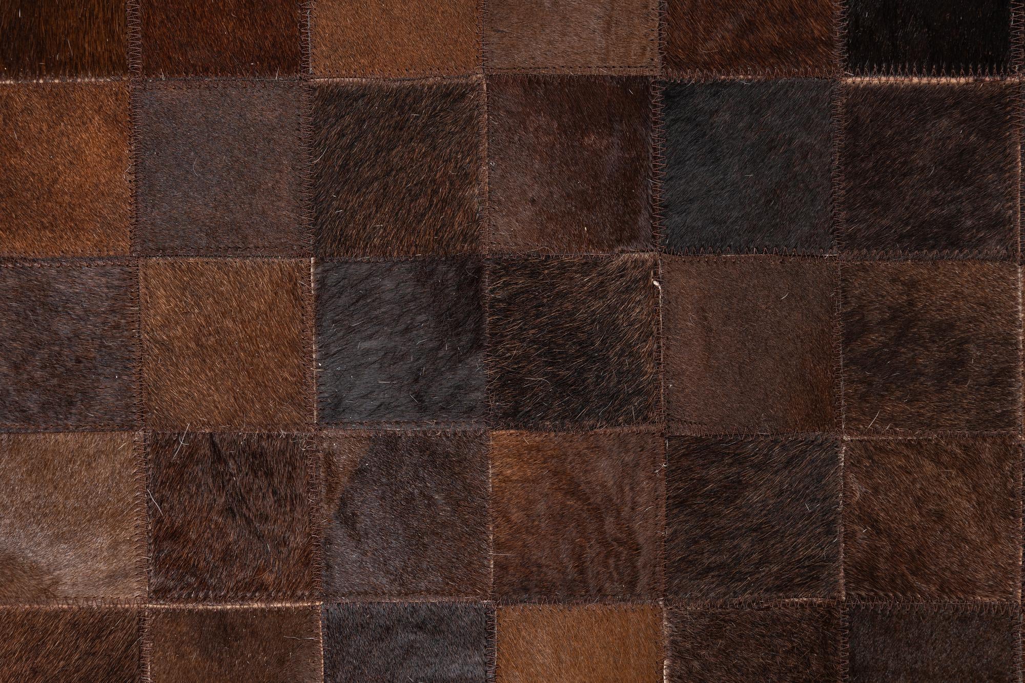 5' x 8' Cowhide Leather Rug