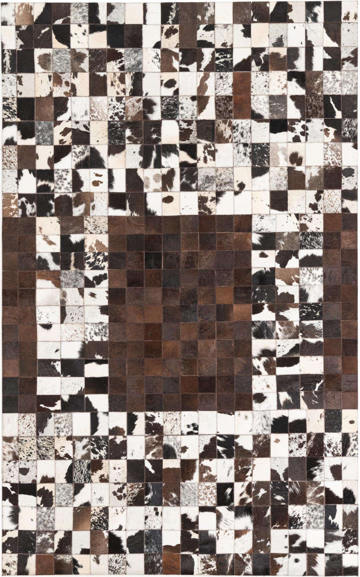 5' x 8' Cowhide Leather Rug