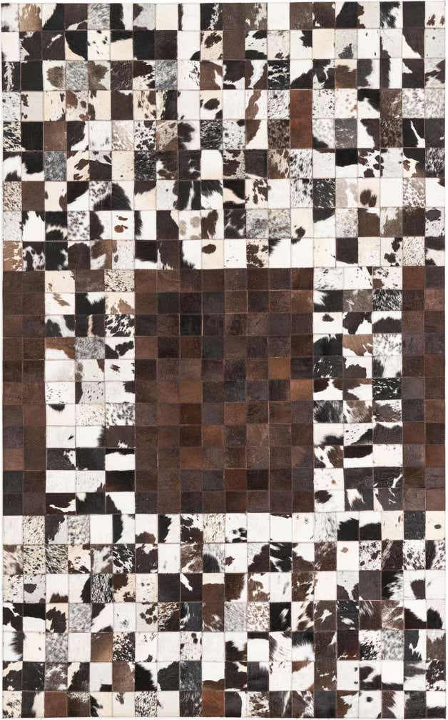 5' x 8' Cowhide Leather Rug