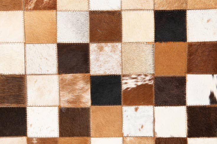 Detail image of 5' x 8' 1 Cowhide Leather Rug
