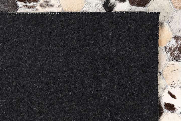 5' 1 x 8' Cowhide Leather Rug