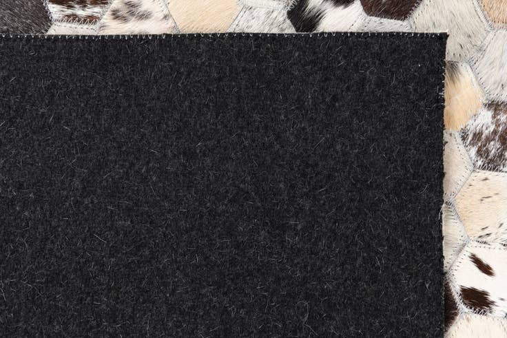 Detail image of 5' 1 x 8' Cowhide Leather Rug