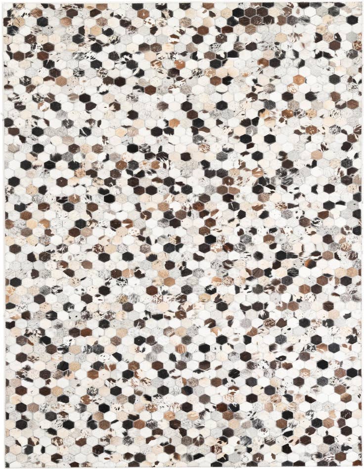 Detail image of 5' 1 x 8' Cowhide Leather Rug