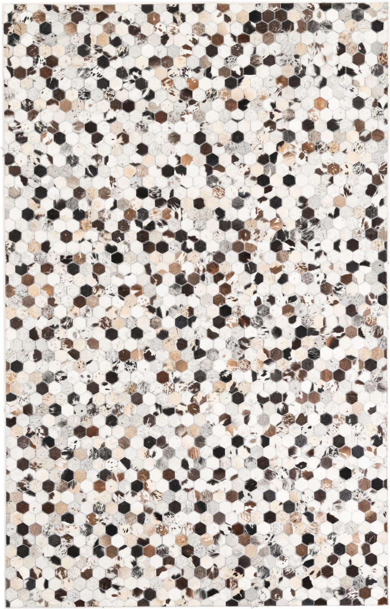 5' 1 x 8' Cowhide Leather Rug