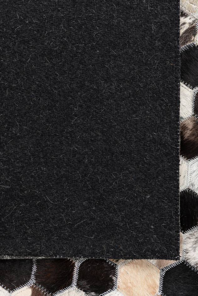 Detail image of 5' 2 x 8' 1 Cowhide Leather Rug