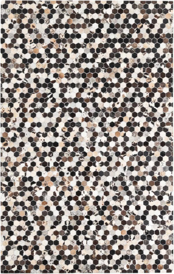 Detail image of 5' 2 x 8' 1 Cowhide Leather Rug