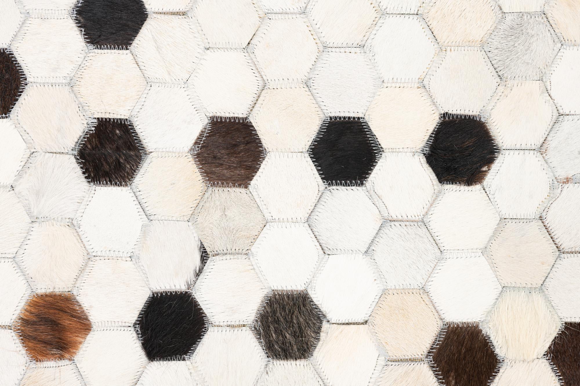 5' x 7' 10 Cowhide Leather Rug