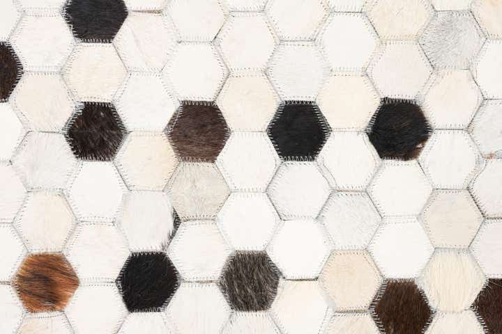 5' x 7' 10 Cowhide Leather Rug