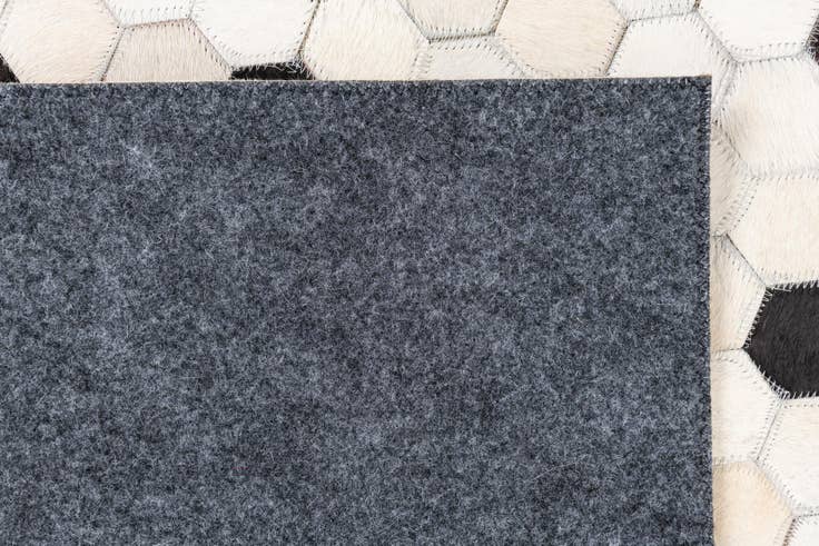 Detail image of 5' x 7' 10 Cowhide Leather Rug