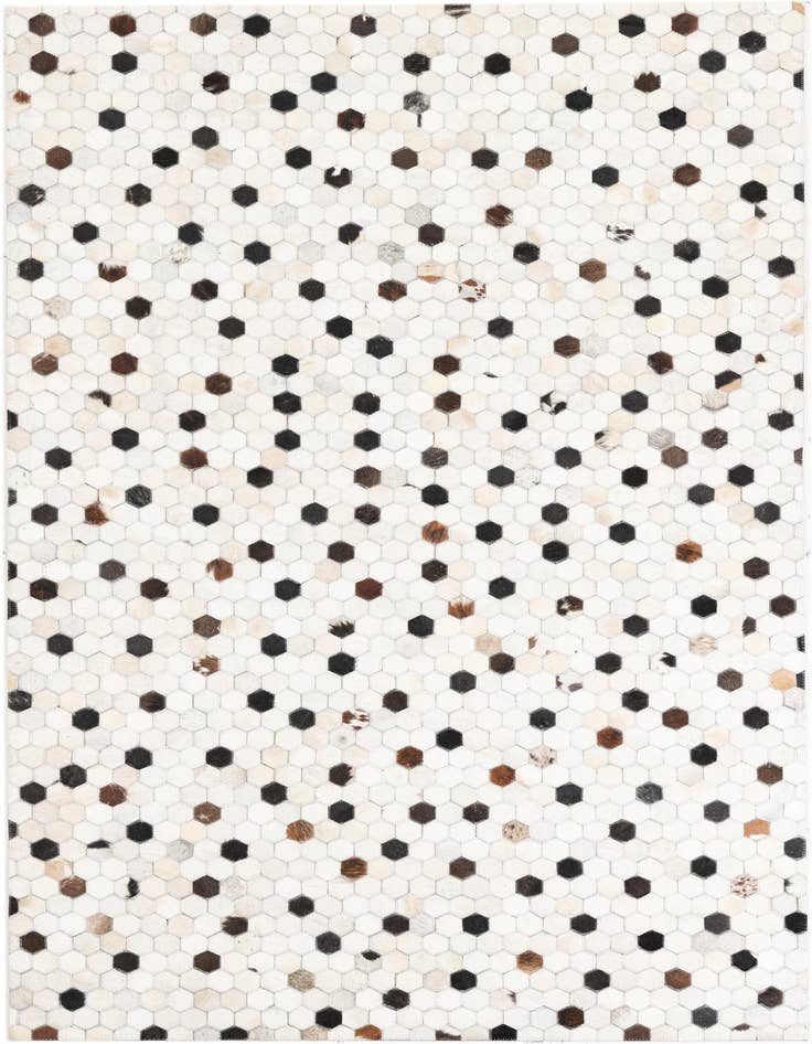 Detail image of 5' x 7' 10 Cowhide Leather Rug