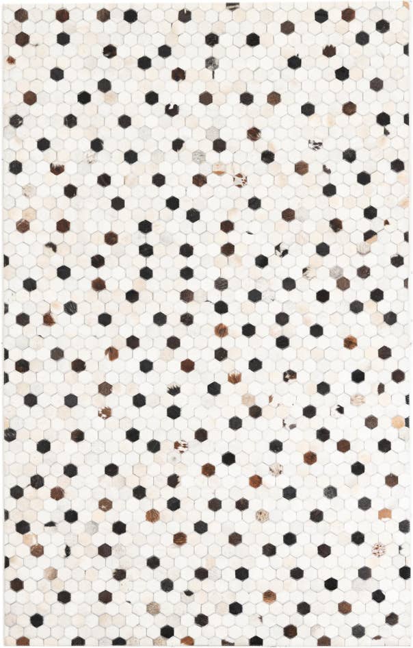 Detail image of 5' x 7' 10 Cowhide Leather Rug