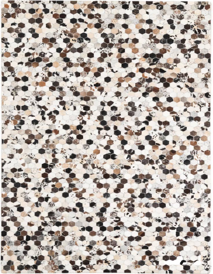 Detail image of 5' 1 x 8' 1 Cowhide Leather Rug