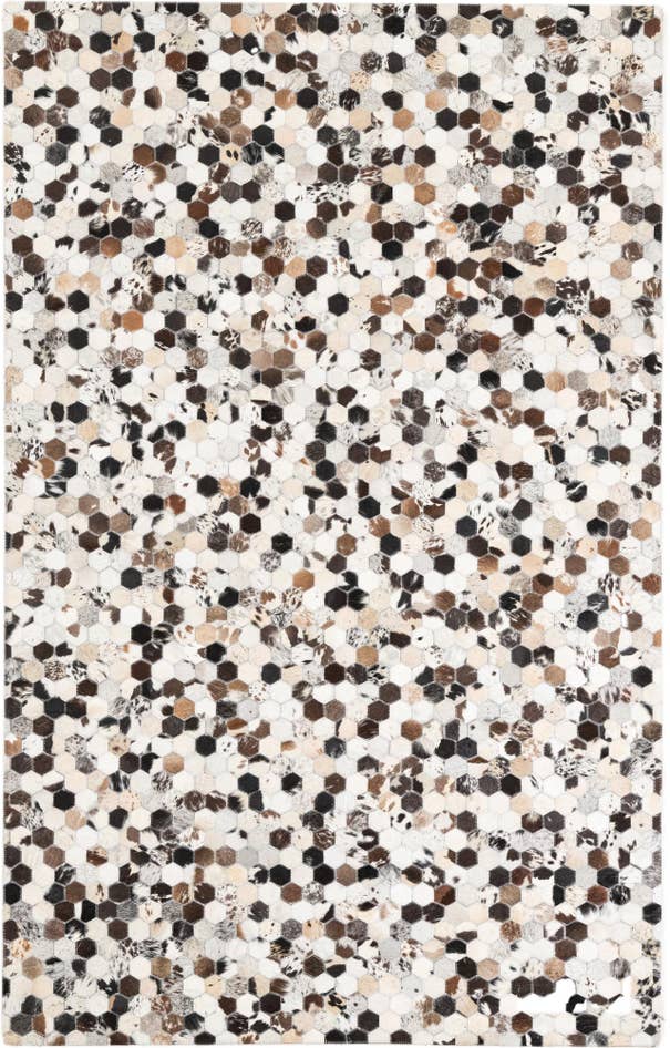Detail image of 5' 1 x 8' 1 Cowhide Leather Rug