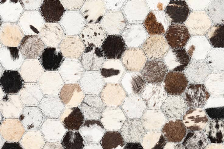 Detail image of 5' 1 x 8' 2 Cowhide Leather Rug