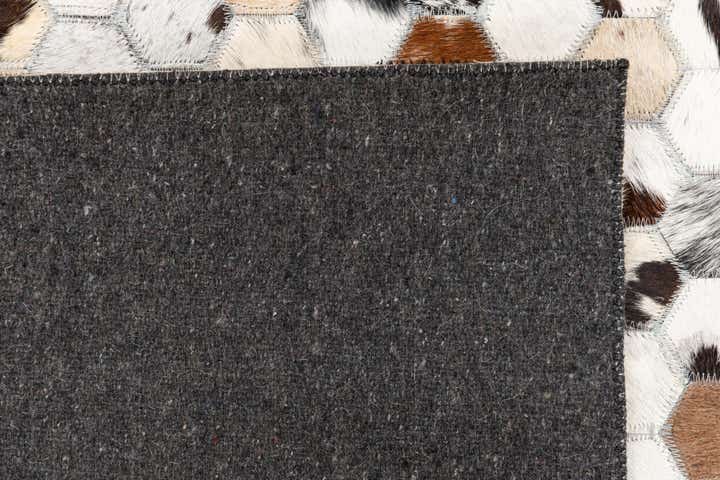 5' 1 x 8' 2 Cowhide Leather Rug