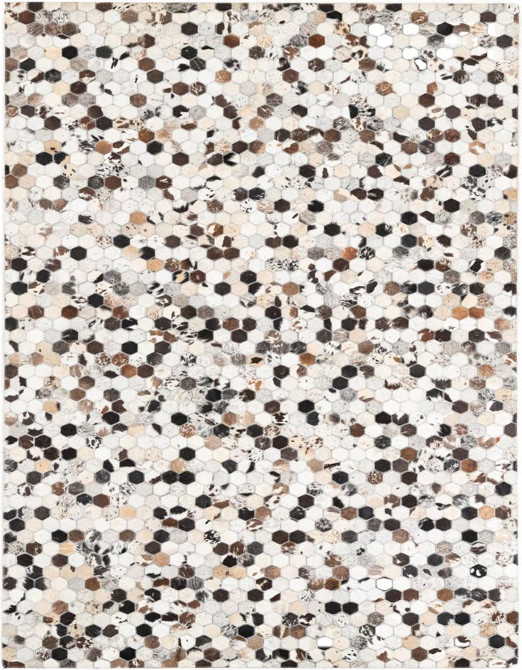 Detail image of 5' 1 x 8' 2 Cowhide Leather Rug