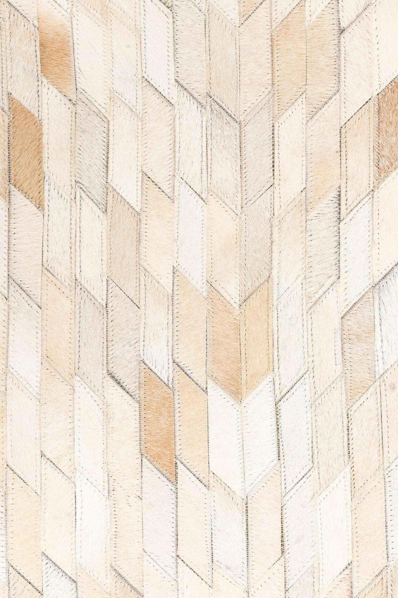 5' 2 x 8' Cowhide Leather Rug